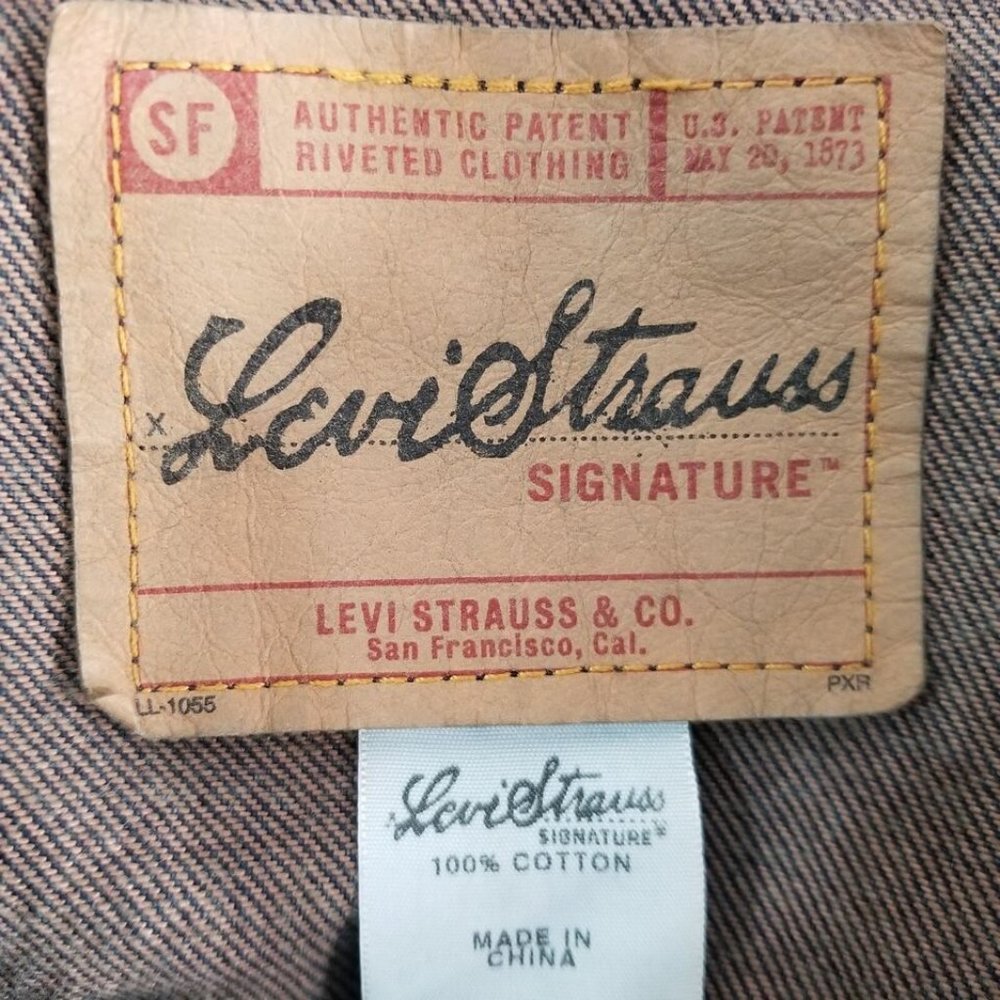 Levi's Signature Jacket men's XL extra Large blue denim trucker cotton retro - Picture 9 of 9